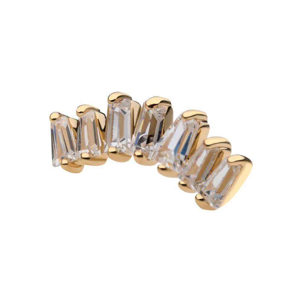 Invictus | 14k gold | Tapered Baguette Cluster | CZ