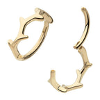 Invictus | 14k gold | Thorn Hinged Hoop