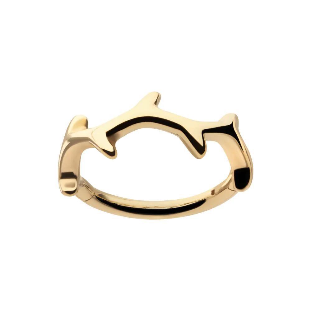 Invictus | 14k gold | Thorn Hinged Hoop