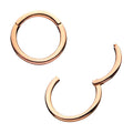 Invictus | 14k gold | Rose Gold Plain Hinged Hoop