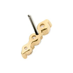 Invictus | 14k gold | 3-cluster Prong Set | CZ