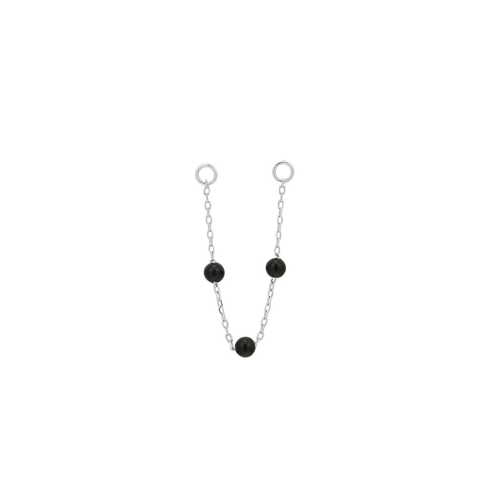 Buddha | 14k gold | 3 Bead Chain | Black Agate