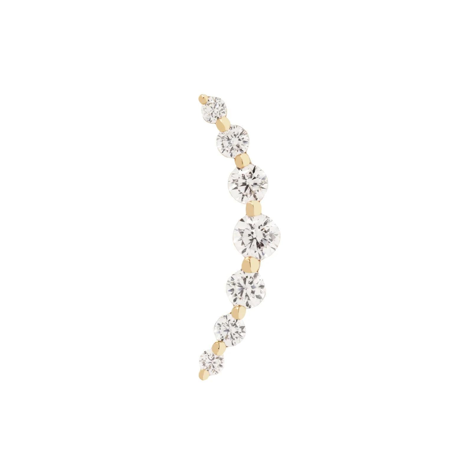 Buddha | 14k gold | Everlasting | Clear CZ