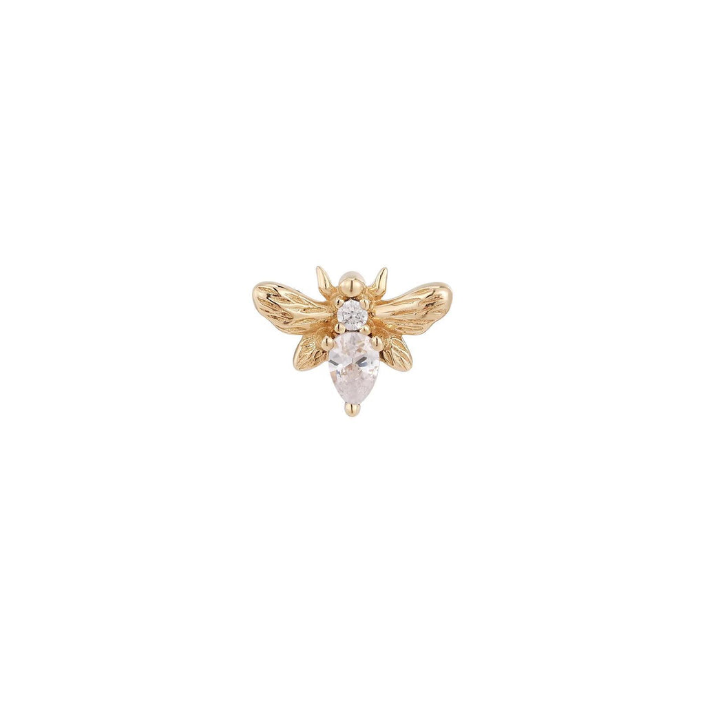 Buddha | 14k gold | Bee Chic | Clear CZ