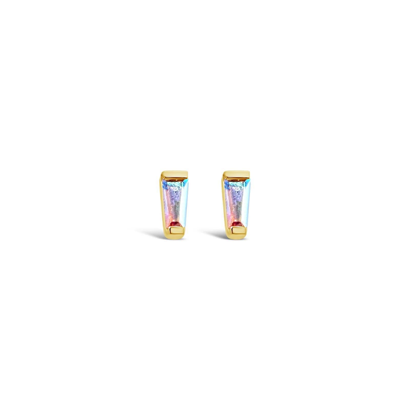 Buddha | 14k gold | Tapered Baguette | Mercury Mist Topaz
