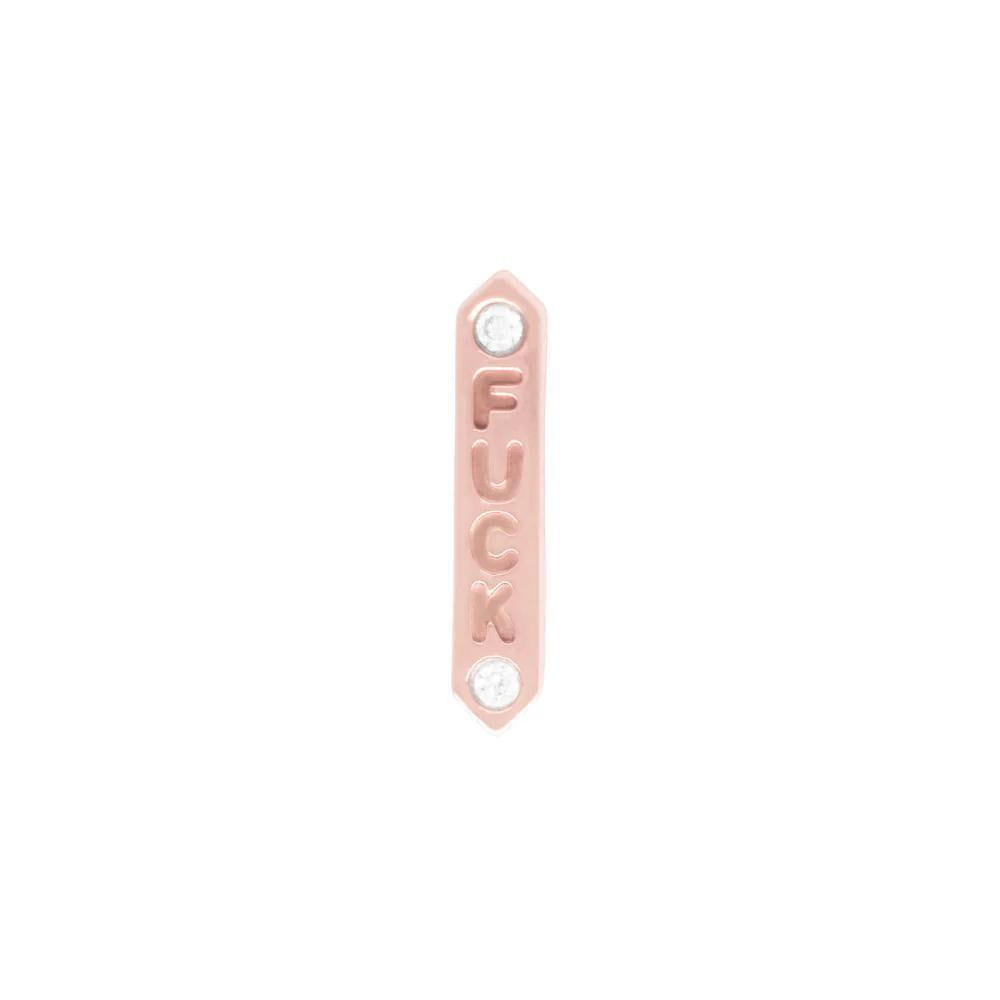 Buddha | 14k gold | "FUCK" | White Diamond