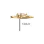 Invictus | 14k gold | Wave with Prong Set Princess Cut | CZ