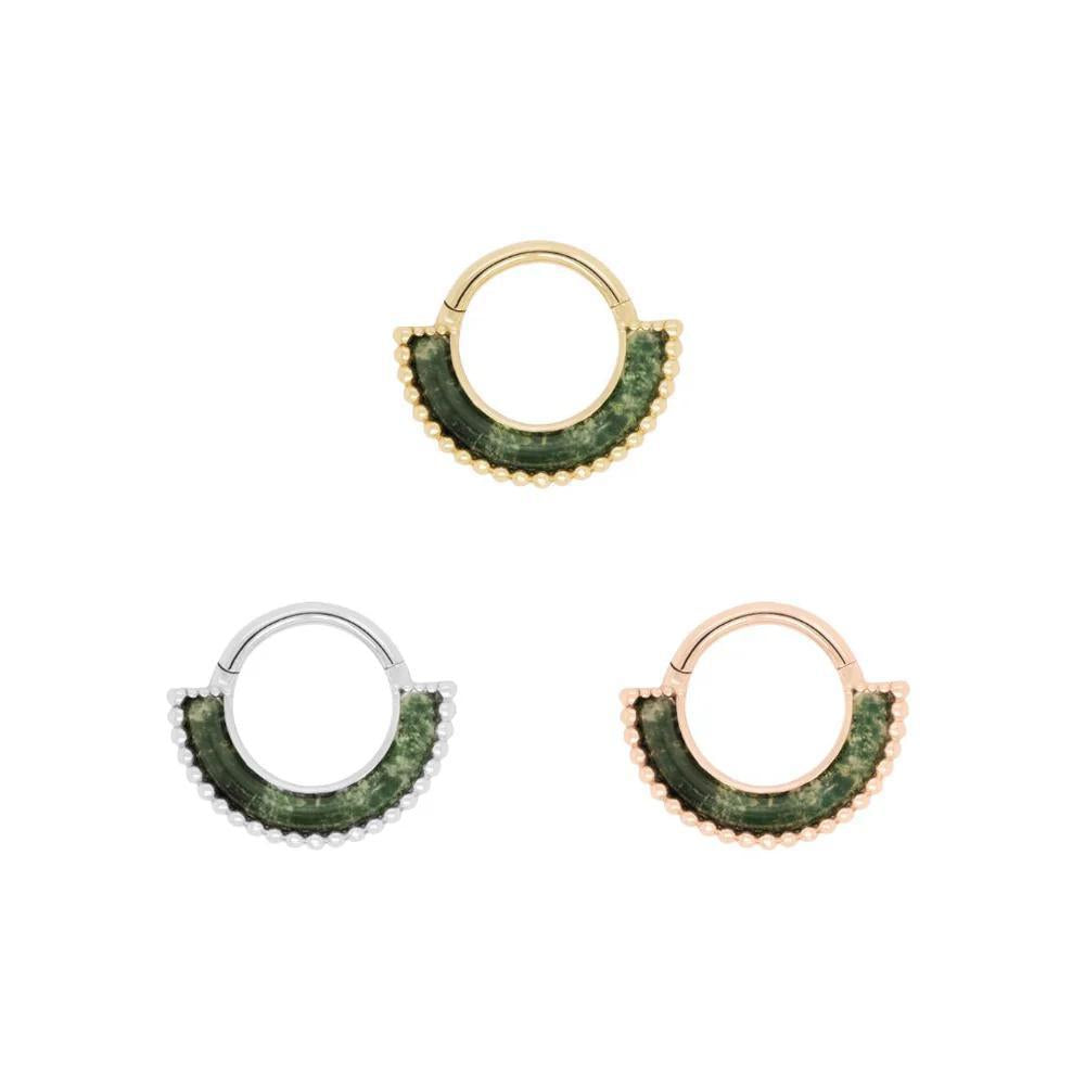 Buddha | 14k gold | Harmonic | Moss Agate