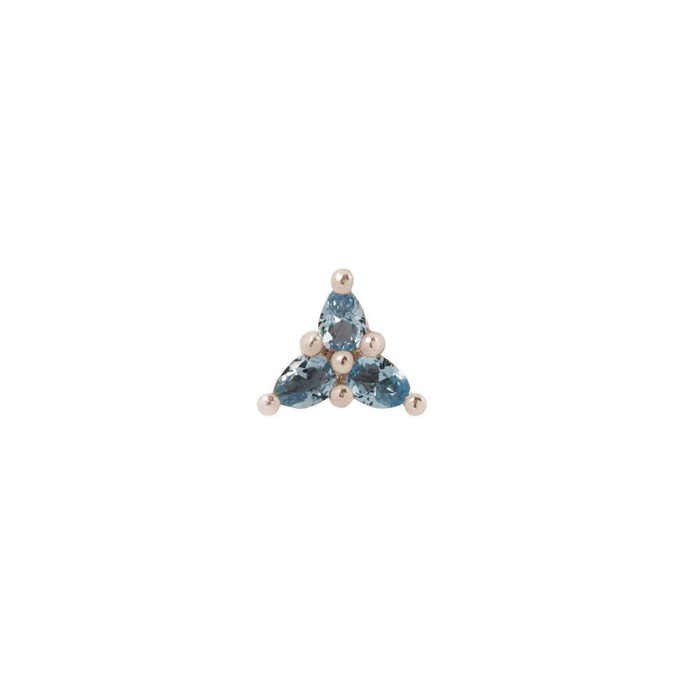 Buddha | 14k gold | 3 Little Pears | London Blue Topaz