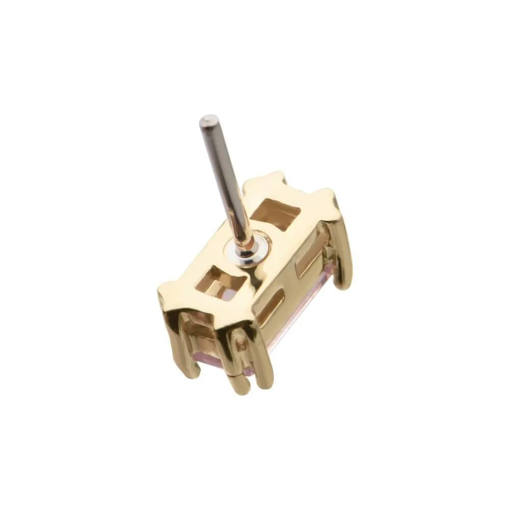 Invictus | 14k gold | Emerald Cut | Pink CZ