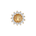 Buddha | 14k gold | Delphine | Rutilated Quartz + White Sapphire