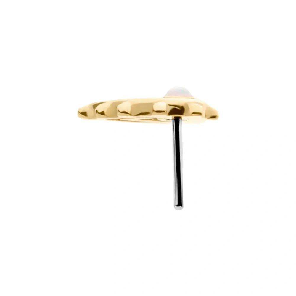Invictus | 14k gold | Beaded Teardrop | CZ/Opal