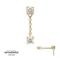 Invictus | 14k gold | Double Prong Set Lab-Grown Diamonds Dangle | Lab-Grown Diamond