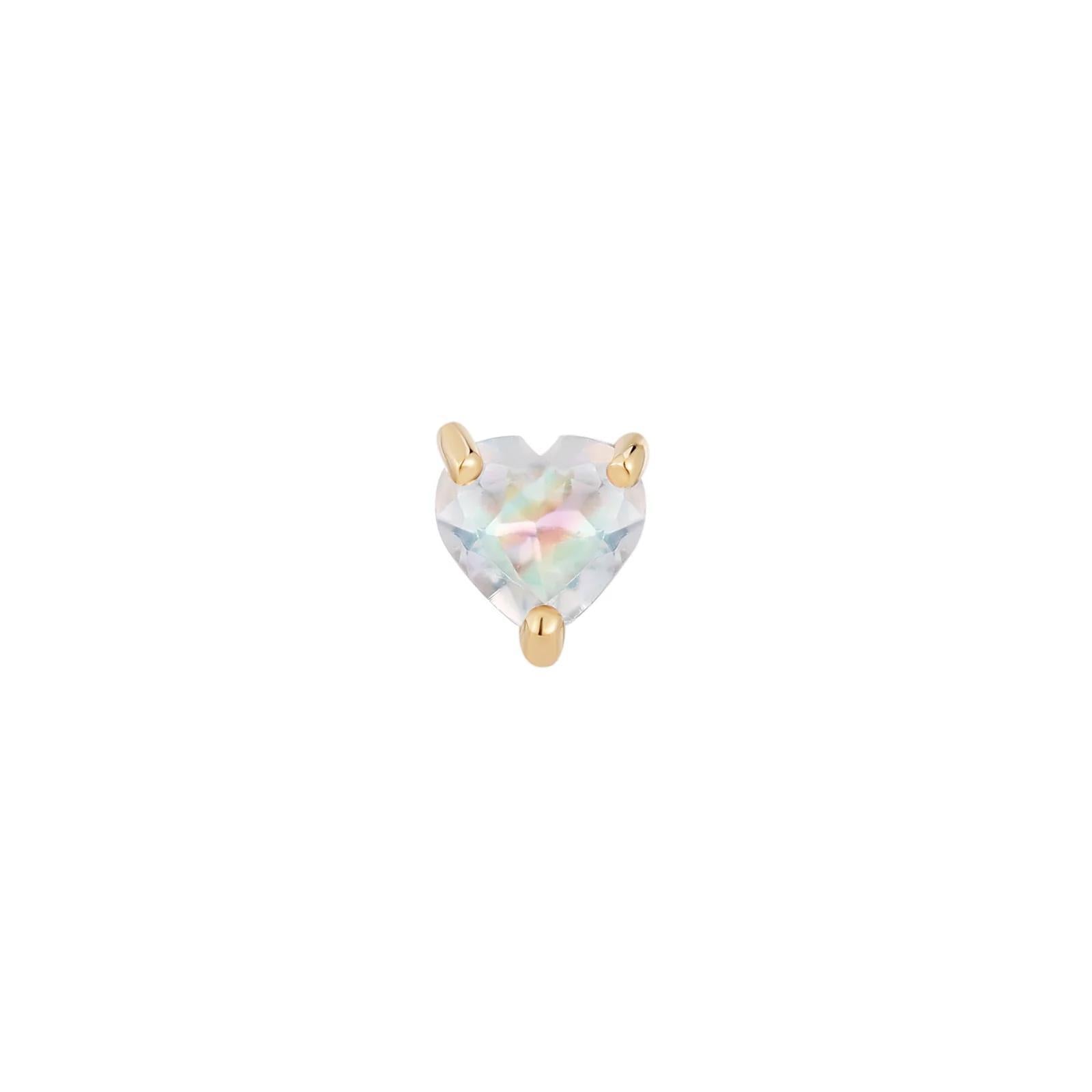 Buddha | 14k gold | Heart | Rainbow Moonstone