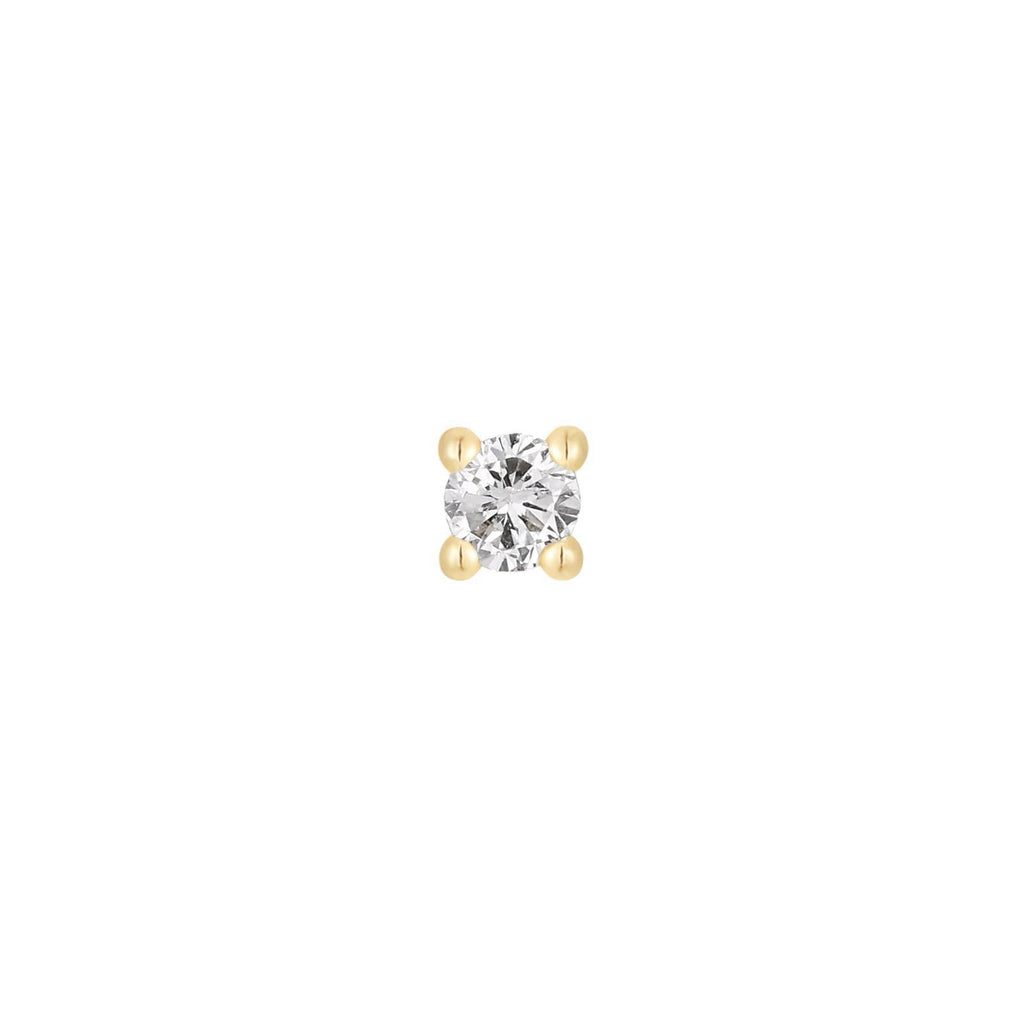 Buddha | 14k gold | Prong | White Diamond