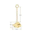 Invictus | 14k gold | Naruto Shippuden Akatsuki Cloud Symbol Dangle Charm