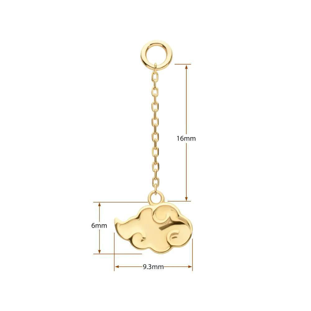 Invictus | 14k gold | Naruto Shippuden Akatsuki Cloud Symbol Dangle Charm