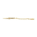 Invictus | 14k gold | 3-Cluster Dagger Dangle | CZ
