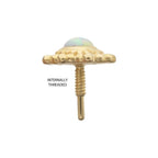 Invictus | 14k gold | Beaded Flower | Synthetic Opal