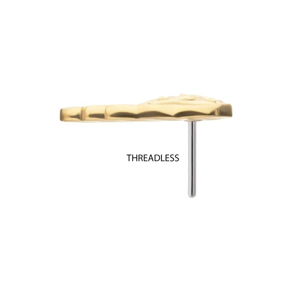 Invictus | 14k gold | Angel Wing Left | CZ
