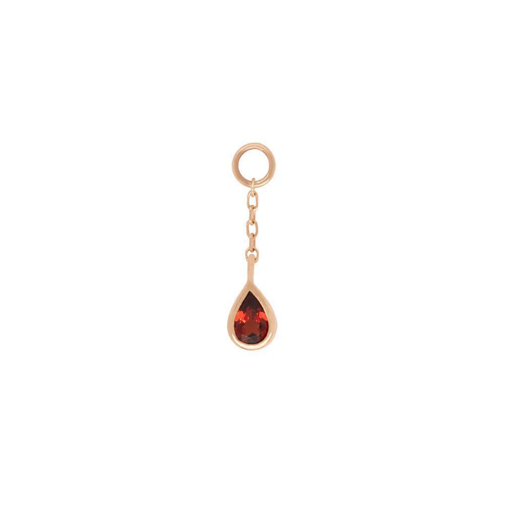 Buddha | 14k gold | Concorde Chain Charm | Garnet