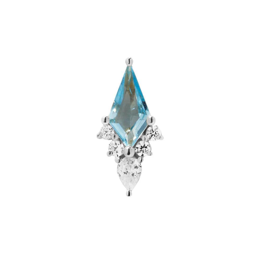 Buddha | 14k gold | Afterglow | Swiss Blue Topaz + CZ