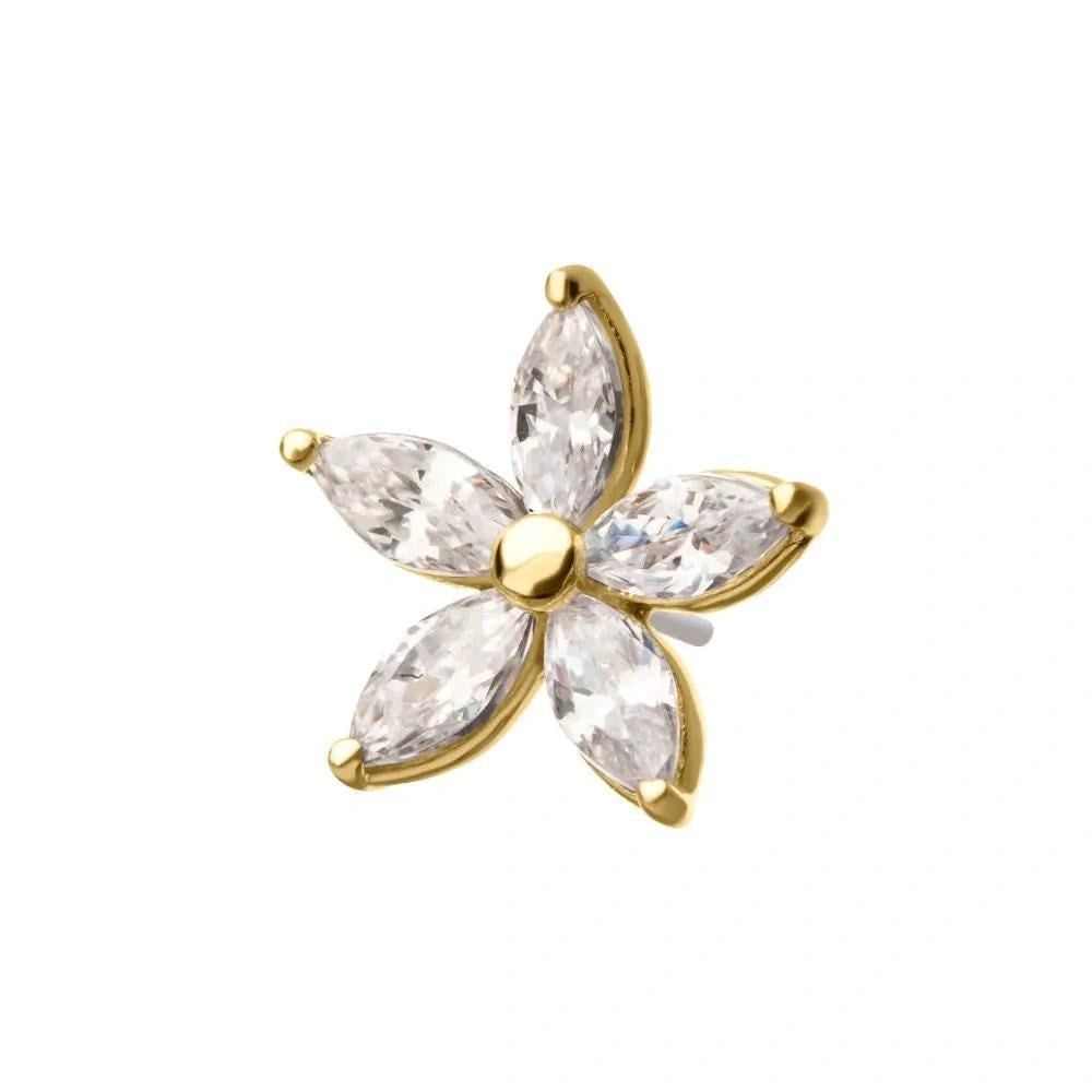 Invictus | 14k gold | Marquise Flower | CZ