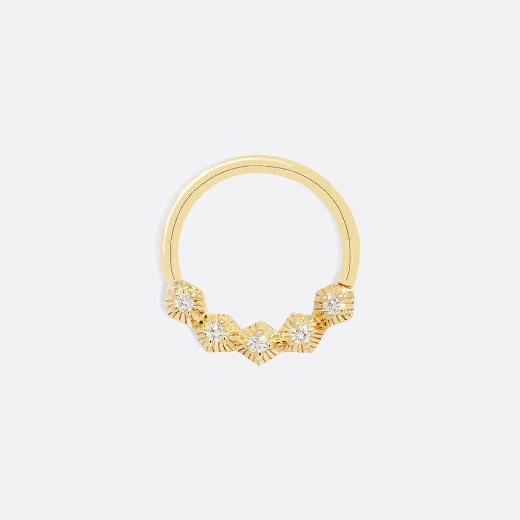 Tether | 14k gold | Nova Seam Ring | Diamond