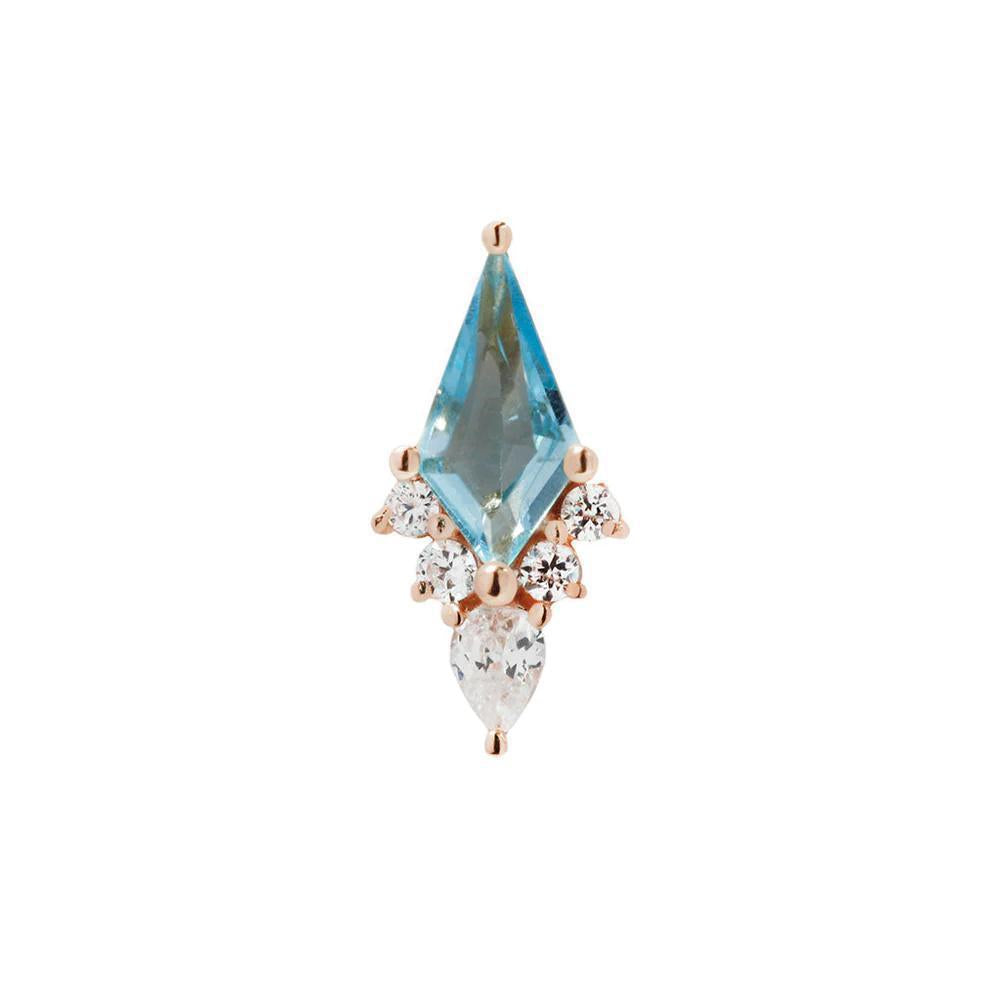 Buddha | 14k gold | Afterglow | Swiss Blue Topaz + CZ
