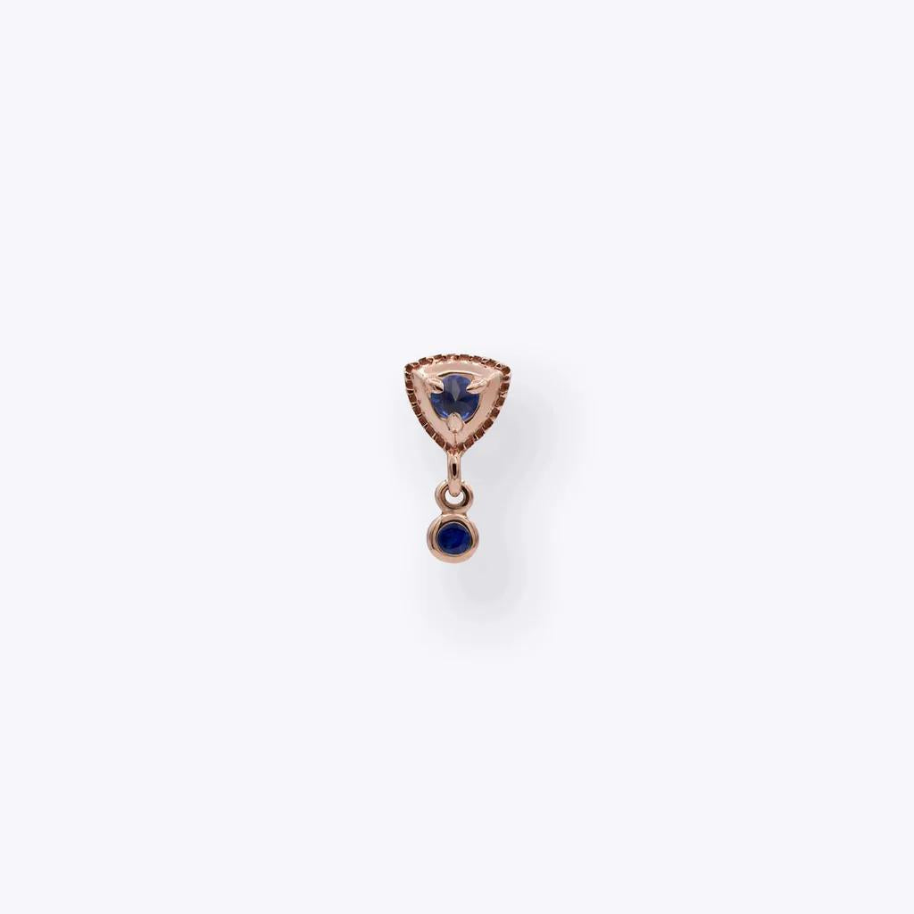 Tether | 14k gold | Hero Drop | Blue Sapphire