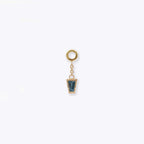 Tether | 14k gold | Linda Chain Charm | London Blue Topaz