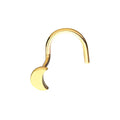 Invictus | 14k gold | Nose Screw | Crescent Moon