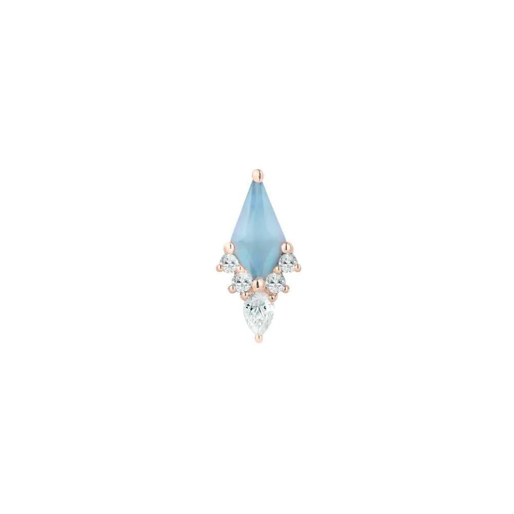 Buddha | 14k gold | Afterglow | Sandblasted Swiss Blue Topaz