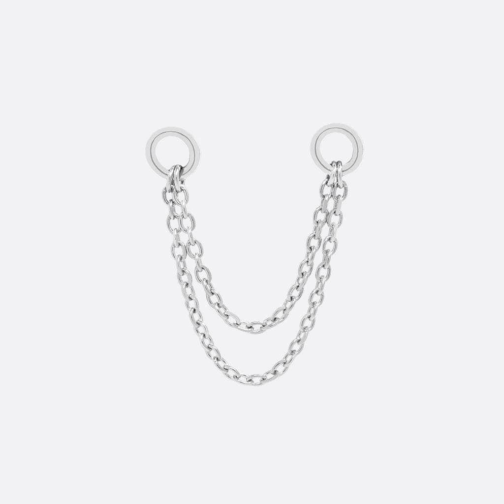 Tether | 14k gold | Tethered Double Chain