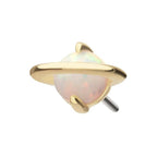 Invictus | 14k gold | Planet | Synthetic White Opal