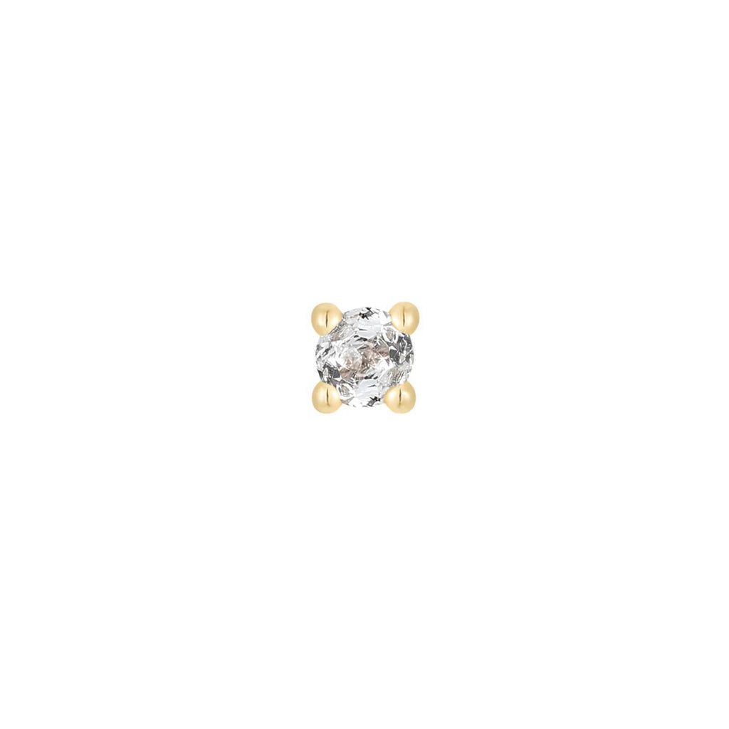 Buddha | 14k gold | Prong | Aquamarine