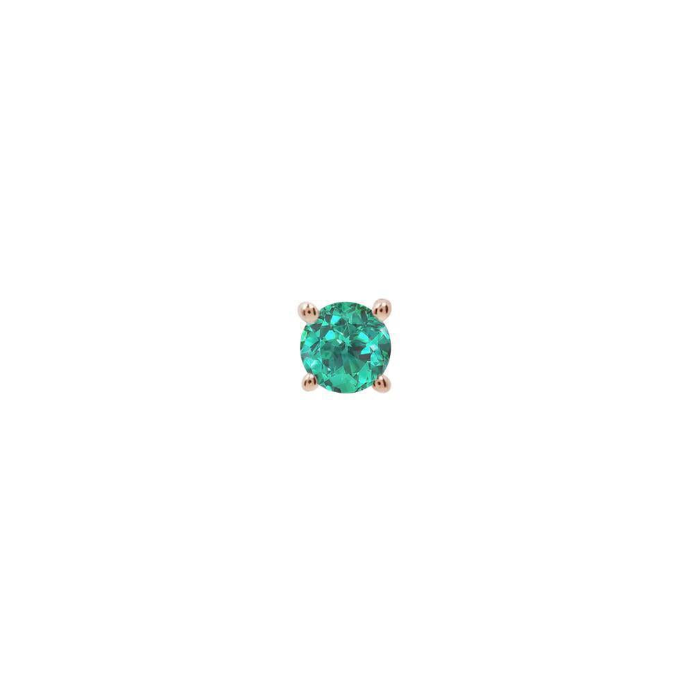 Buddha | 14k gold | Prong | Emerald (lab-grown)