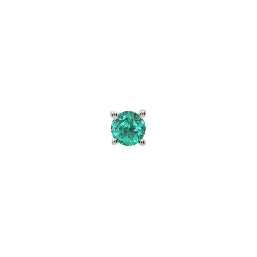 Buddha | 14k gold | Prong | Emerald (lab-grown)