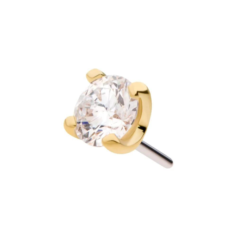 Invictus | 14k gold | Prong | Genuine Diamond