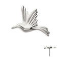 Invictus | Titanium | Threadless Low Profile 3D Hummingbird Top