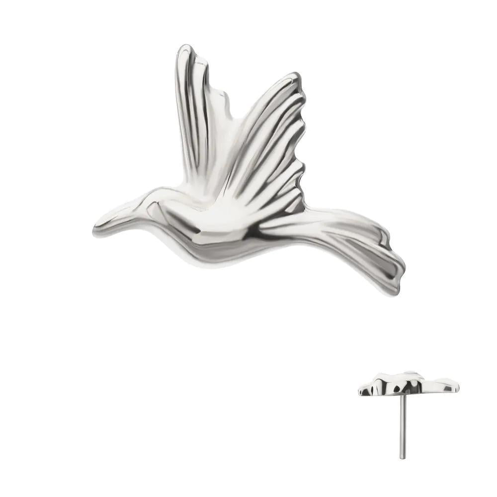 Invictus | Titanium | Threadless Low Profile 3D Hummingbird Top