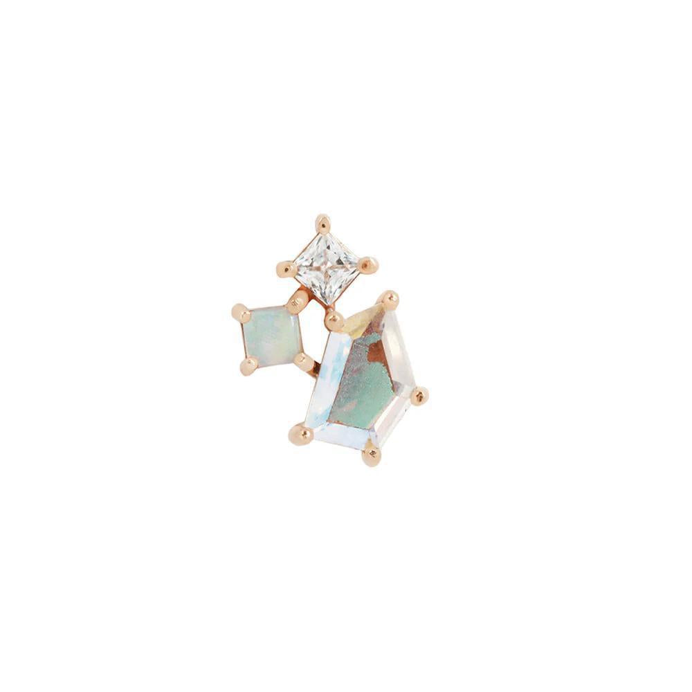 Buddha | 14k gold | Lyra | Mercury Mist Topaz + Opal + CZ