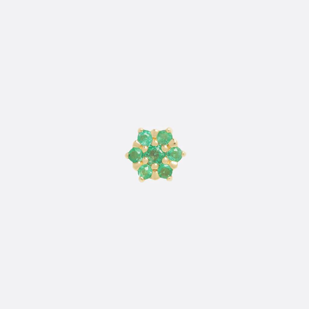 Tether | 14k gold | Peony | Emerald