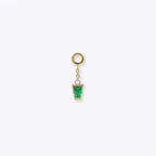 Tether | 14k gold | Linda Chain Charm | Emerald
