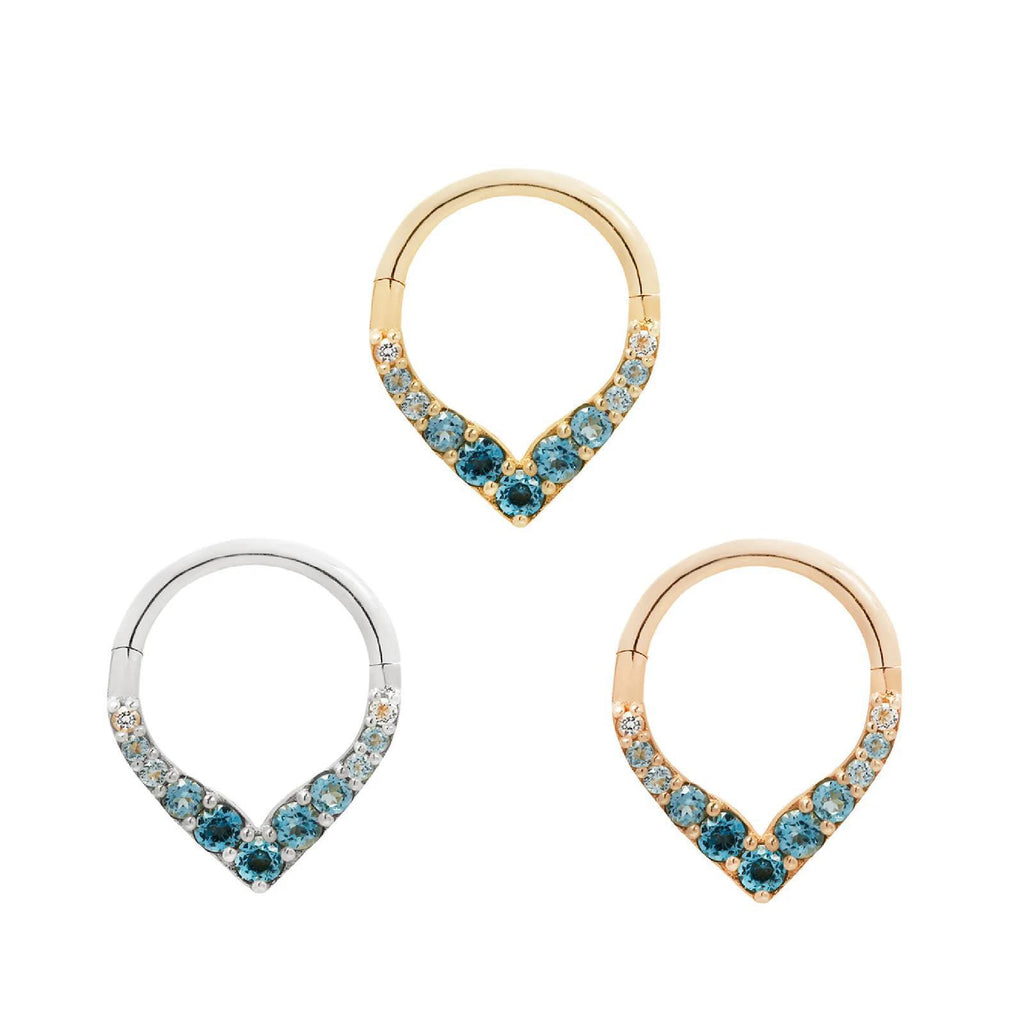 Buddha | 14k gold | Rise + Shine | London Blue Topaz Ombré