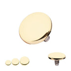 Invictus | 14k gold | 14g Dermal Top | Plain Disk