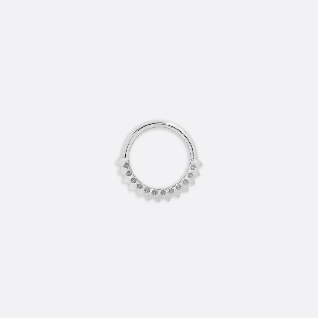 Tether | 14k gold | Petite Carbonado Seam Ring