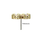Invictus | 14k gold | Radiant Bloom Flower | Cubic Zirconia