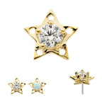 Invictus | 14k gold | Star | CZ/Opal