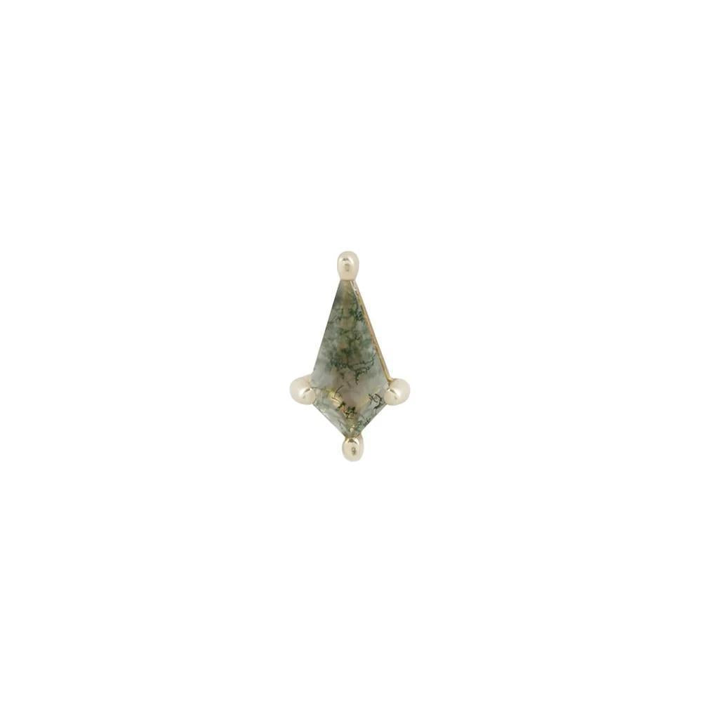 Buddha | 14k gold | Mini Soho | Moss Agate